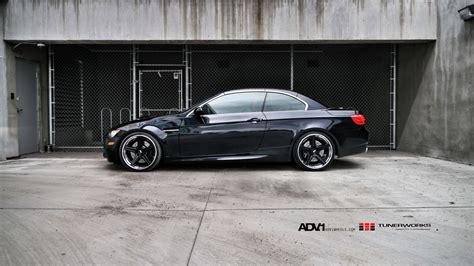 Sharp looking Black ADV1 Rims With Polished Lips on BMW M3 — CARiD.com ...