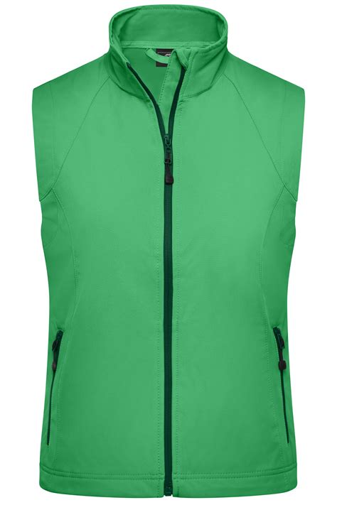 Ladies Ladies Softshell Vest Green Daiber