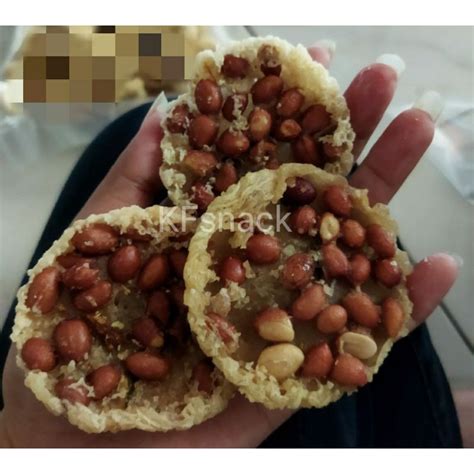 Jual Peyek Kacang Tanah Bulat Gr Rempeyek Kacang Bulat Full Kacang