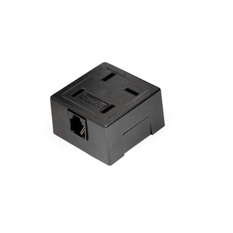 Tomada Padrão Modular Jack 2V Lateral Preto na Soltek