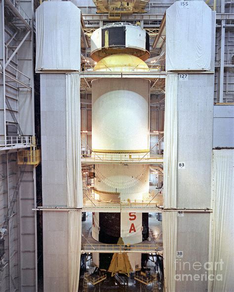 Saturn V First Stage Vertical Assembly Photograph By Nasascience Photo Library Pixels