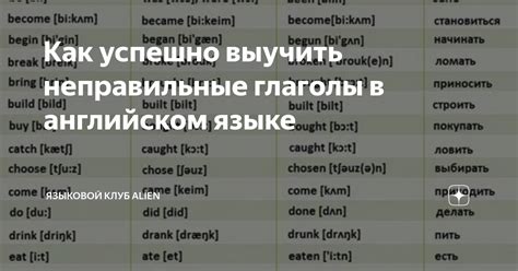 Как успешно выучить неправильные глаголы в английском языке | Языковой ...