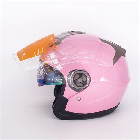 Hnj Half Face Dual Visor Helmet Ym Shopee Philippines