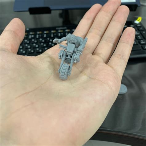 3D Printable Space Dwarf Bikers Set 1 By Hardcore Miniatures