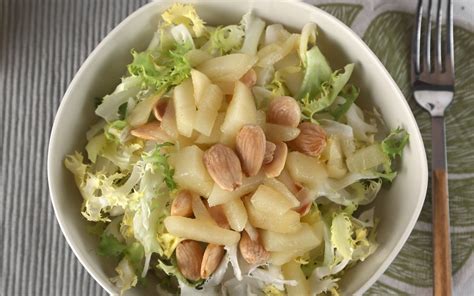 Ensalada De Escarola Y Peras Caramelizadas Cuadraspania