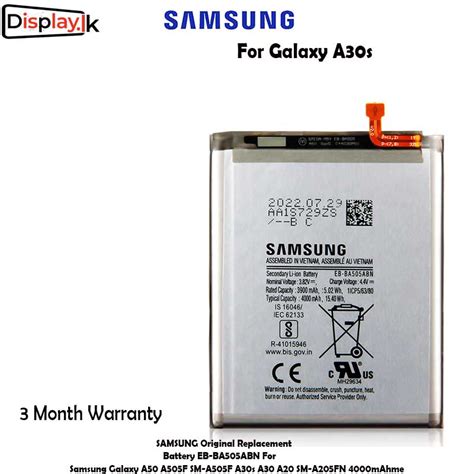Samsung A30s Original Battery Displaylk