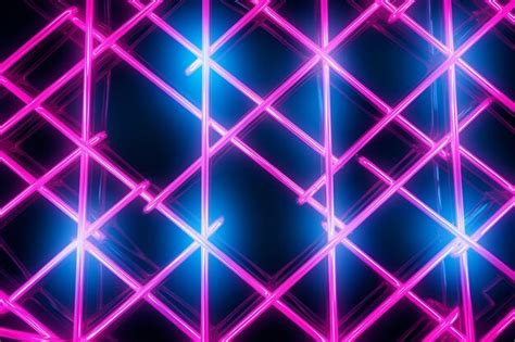 Premium Photo Pink Grid Neon Patterned Social Story
