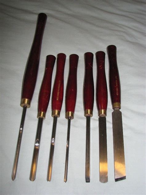 Woodturning Chisels - Set of 7 RECORD HSS Chisels - hardly been used ...