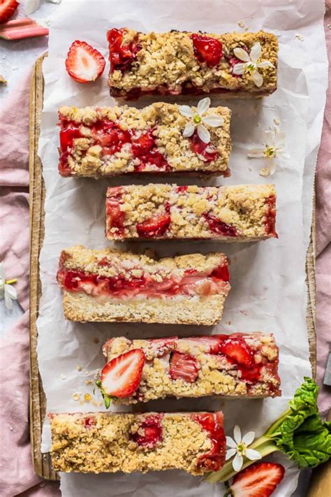 Strawberry Rhubarb Crumble Bars Emma Duckworth Bakes