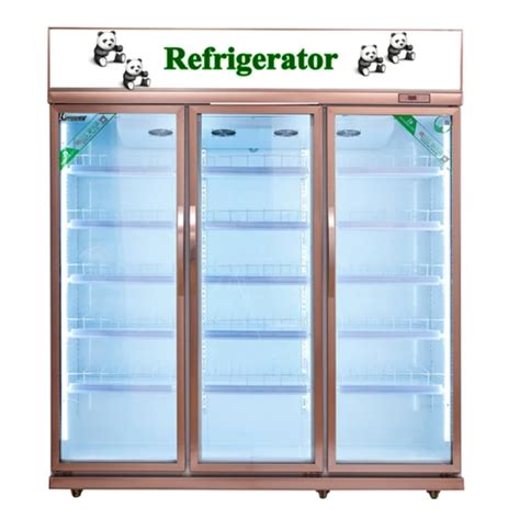 Aluminum Door Supermarket Upright Display Fridge Beverage Refrigerated