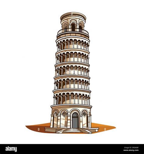 Leaning Tower Of Pisa Leaning Tower Of Pisa Hand Drawn Comic