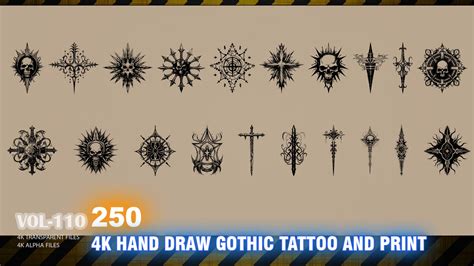 Artstation 250 4k Hand Draw Gothic Tattoo And Print High End