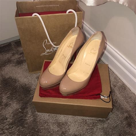 Bianca Nude Patent Christian Louboutin Depop