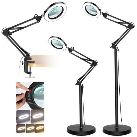 X Magnifying Glass With Light And Stand Krstlv Led Color Modes