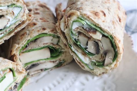 Portobello Wraps With White Bean Spread