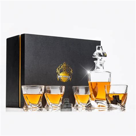 Don Vassie Luxury Whisky Decanter Set With 4 Glasses Twisted City