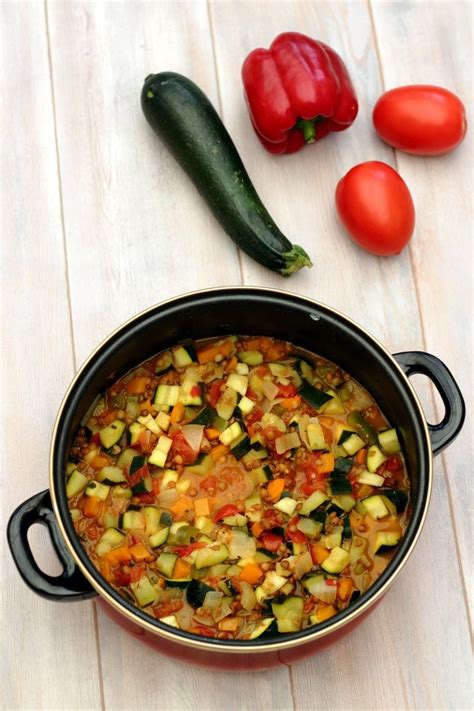 Lentilles cuisinées façon ratatouille Amandine Cooking