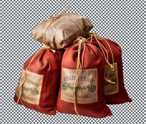 Premium Psd Magnificent Santa Sacks Large Isolated On White Background
