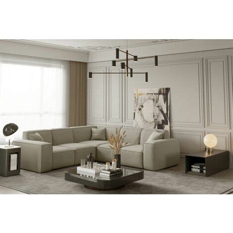 Ecksofa Designersofa Celes In Stoff Opera Velvet Creme Seite Universal