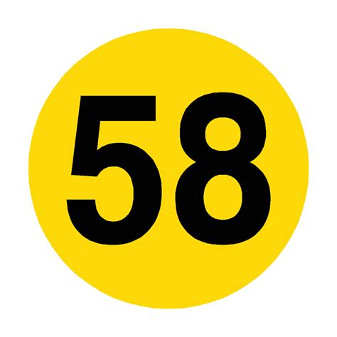 Number 58 Floor Marker | Safety-Label.co.uk