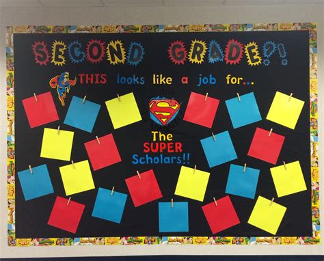 My Superman Themed Hallway Bulletin Board The 2nd Grade Super Scholars 2014 Superhero