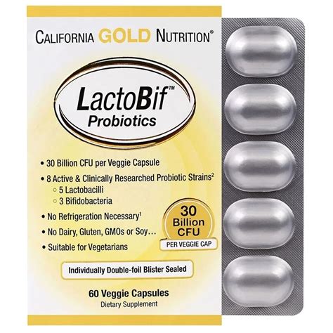 California Gold Nutrition Probi Ticos Lactobif Bilh Es Cfu C