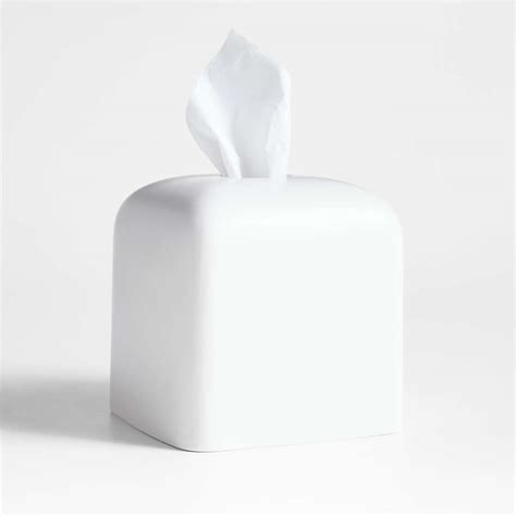 Eli White Ceramic Square Tissue Box Cover + Reviews | Crate & Barrel Canada