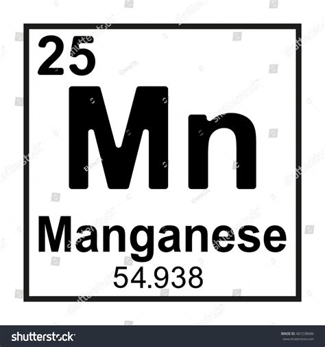 Periodic Table Element Manganese Stock Vector Royalty Free 467238686