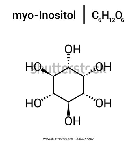 Chemical Structure Inositol C6h12o6 Stock Vector Royalty Free