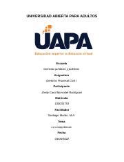 La Competencia En Materia Civil Docx UNIVERSIDAD ABIERTA PARA ADULTOS