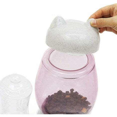 Distributeur Eau Et Croquettes Automatique Pour Chien Et Chat Bouteille