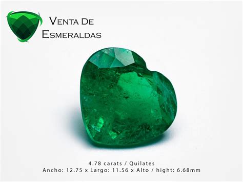 Esmeralda Colombiana Talla Coraz N Quilates Colombian Emerald Heart