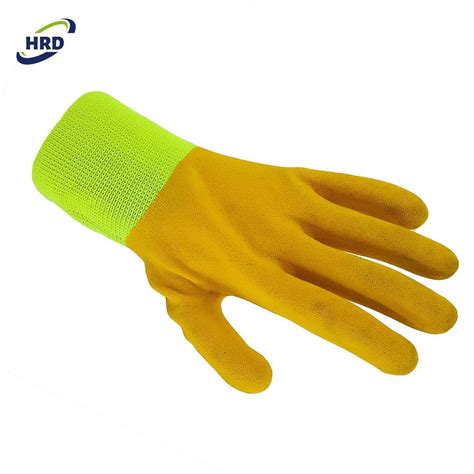 China PPE Sandy Nitrile Fully Coated Good Grip Waterproof Fishery Work