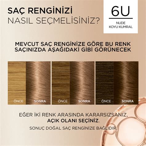 LOréal Paris Excellence Creme Nude Renkler Saç Boyası U Nude Koyu Kumral