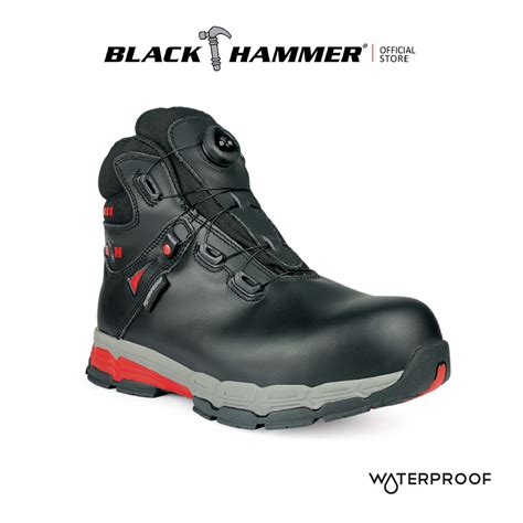 Black Hammer Pro Series Men Waterproof Mid Cut With Fastlock Safety