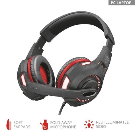 Игровая гарнитура Trust GXT 407 Ravu Illuminated 3.5mm+USB BLACK (23372 ...