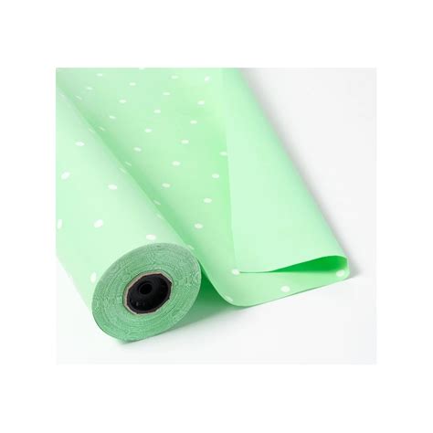 Bobina Papel De Regalo Doble Cara Verde Con Lunares