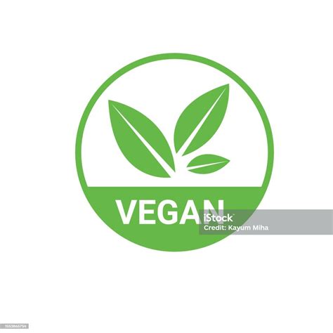 Vegan Icon Set Bio Ecology Organic Logos And Icon Label Tag Green Leaf