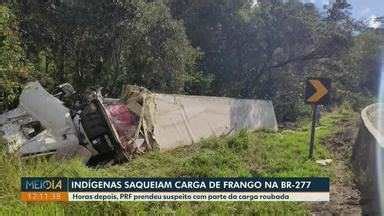 Meio Dia Paraná Ponta Grossa Suspeito de saquear carga de frango