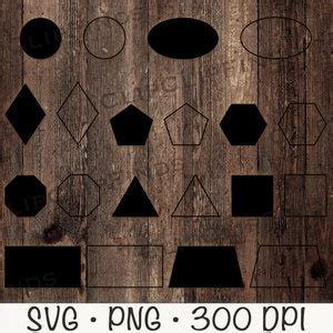 Basic Shapes Svg Bundle Pack Geometric Shapes Png Shapes Outline