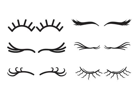 Eyelashes Clipart Set 464967 Vector Art at Vecteezy