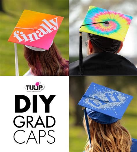 Diy Grad Caps With Tulip Diy Grad Cap Grad Diy Grad Cap