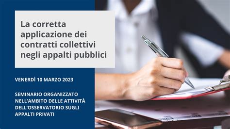 Seminario La Corretta Applicazione Dei Contratti Collettivi Negli