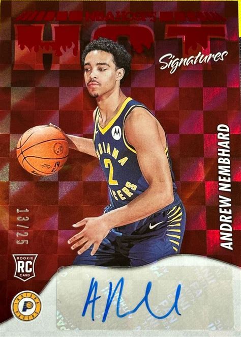 Andrew Nembhard Hoops Hot Signatures Rookies Red Hsr Anh Price