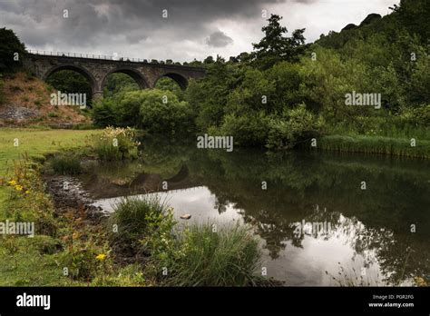 The Peaceful Valley Of Monsal Dale In The English Peak District