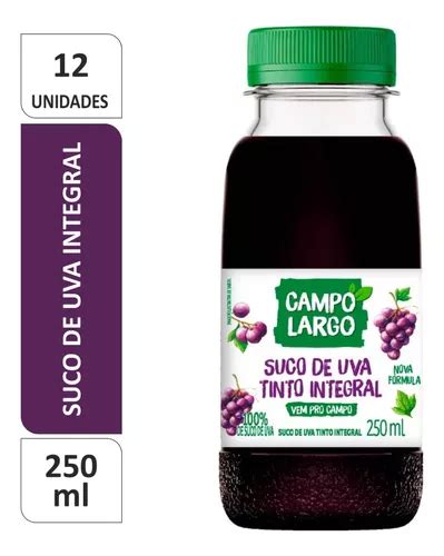 Suco De Uva Integral Campo Largo 250ml 12 Unidades MercadoLivre