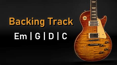 Pop Rock BACKING TRACK E Minor 100 BPM Em G D C Guitar Backing