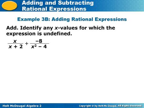 Objectives Add And Subtract Rational Expressions Ppt Download