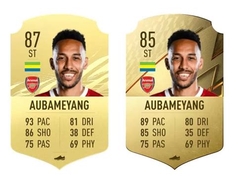 Pierre Emerick Aubameyangs Fifa 22 Rating Is Confirmed And Its Not