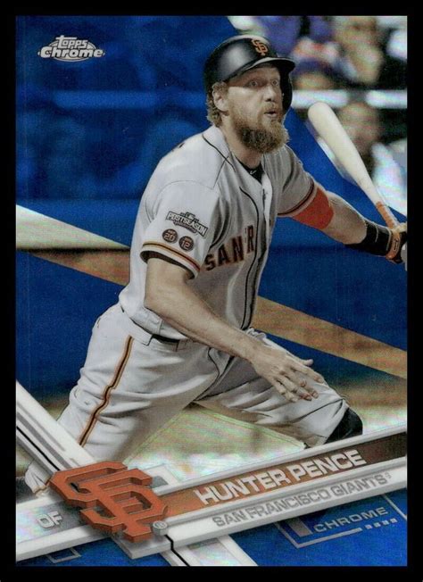 Topps Chrome Blue Refractor Hunter Pence Ebay